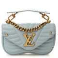 Louis Vuitton Calfskin New Wave Chain PM Porcelain Blue