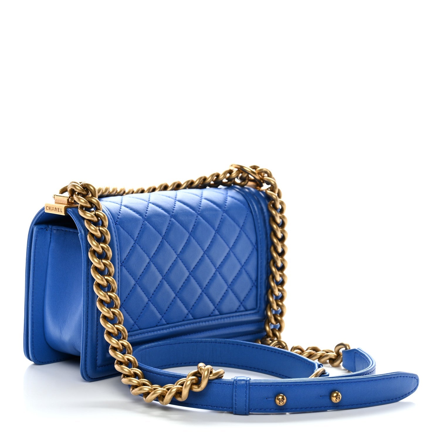 Chanel Lambskin Quilted Small Boy Flap Blue