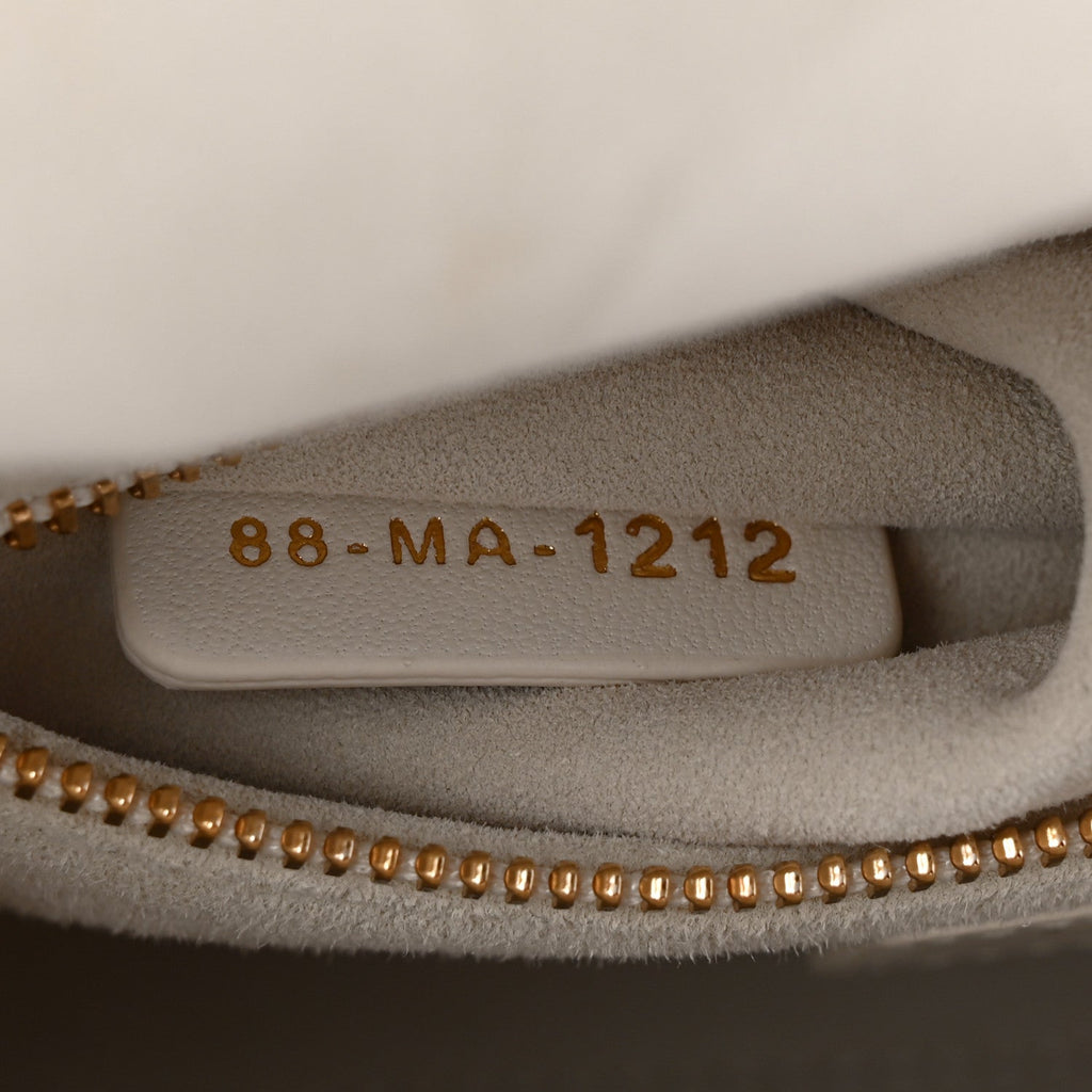 Christian Dior Lambskin Cannage Small My ABCDior Lady Dior White