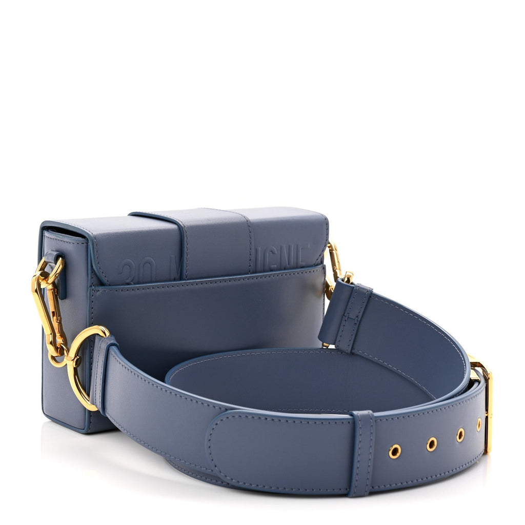 Christian Dior Box Calfskin 30 Montaigne Box Bag Blue