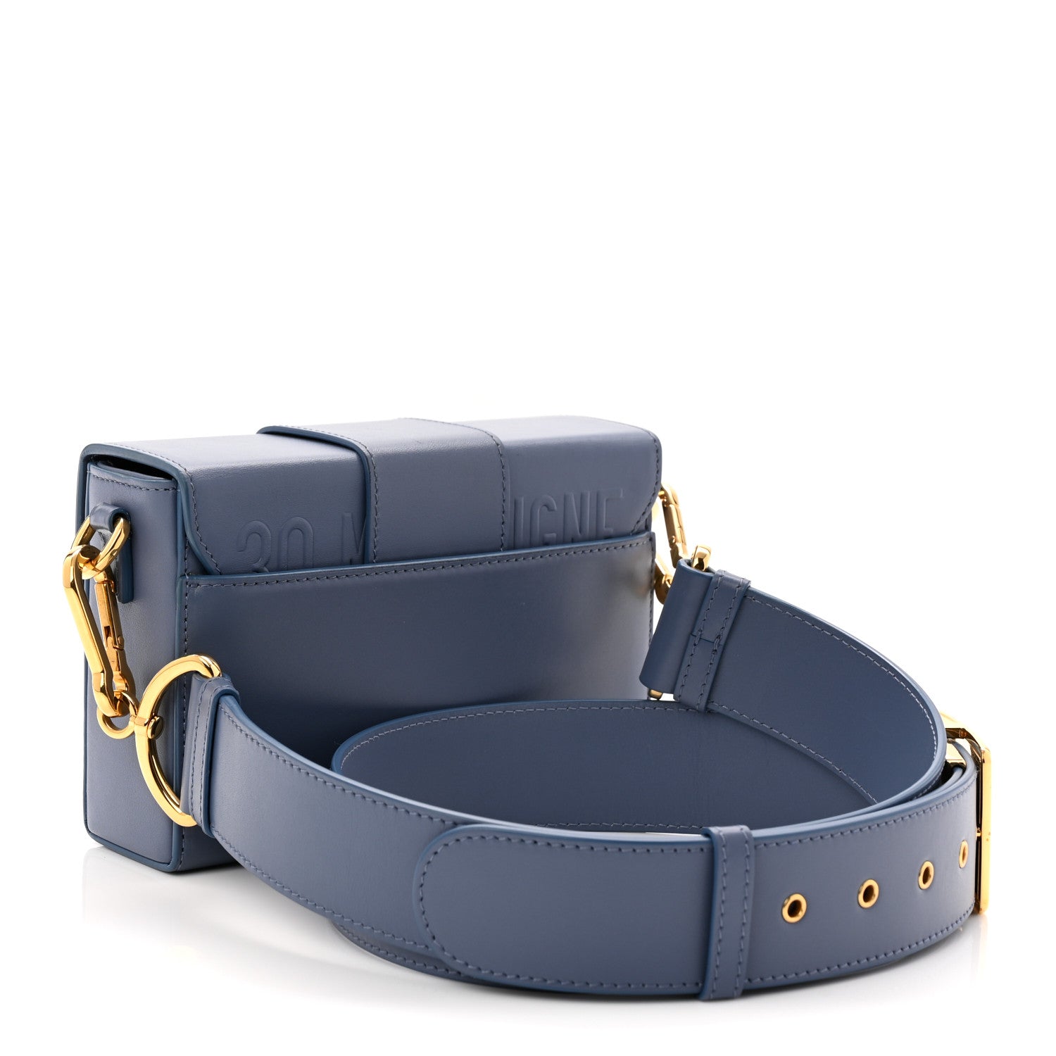 Christian Dior Box Calfskin 30 Montaigne Box Bag Blue