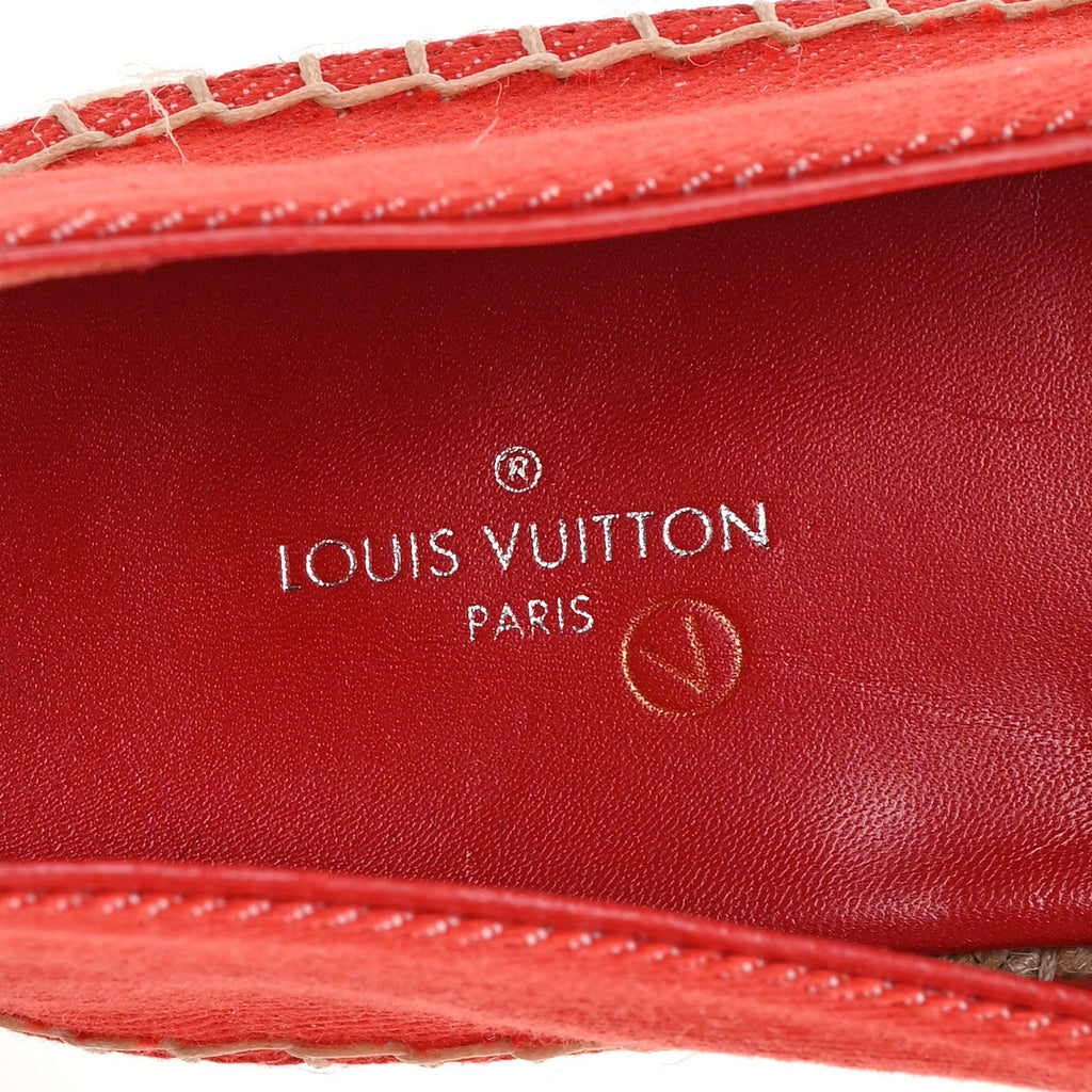 Louis Vuitton Canvas Waterfall Espadrille 36 Rouge