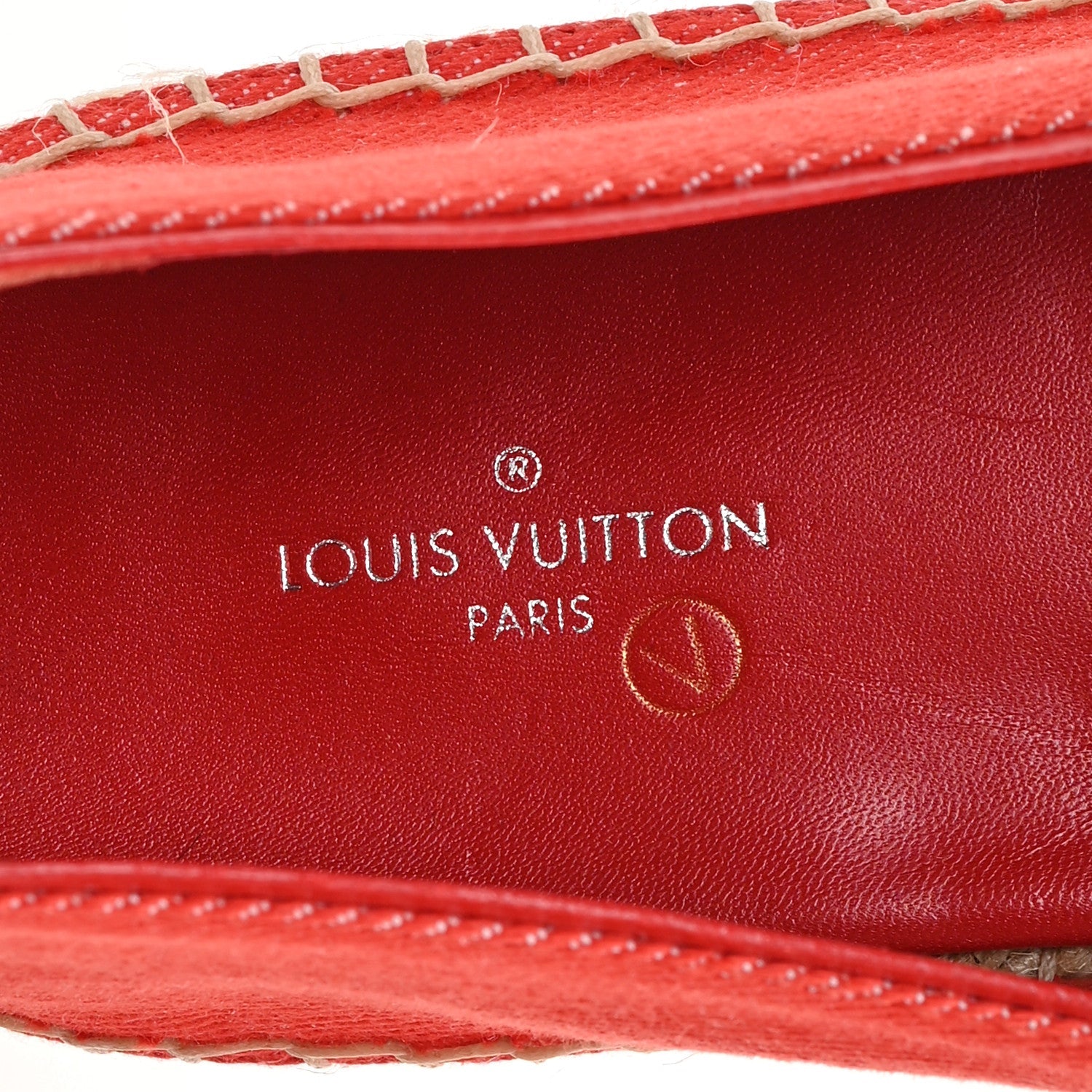 Louis Vuitton Canvas Waterfall Espadrille 36 Rouge