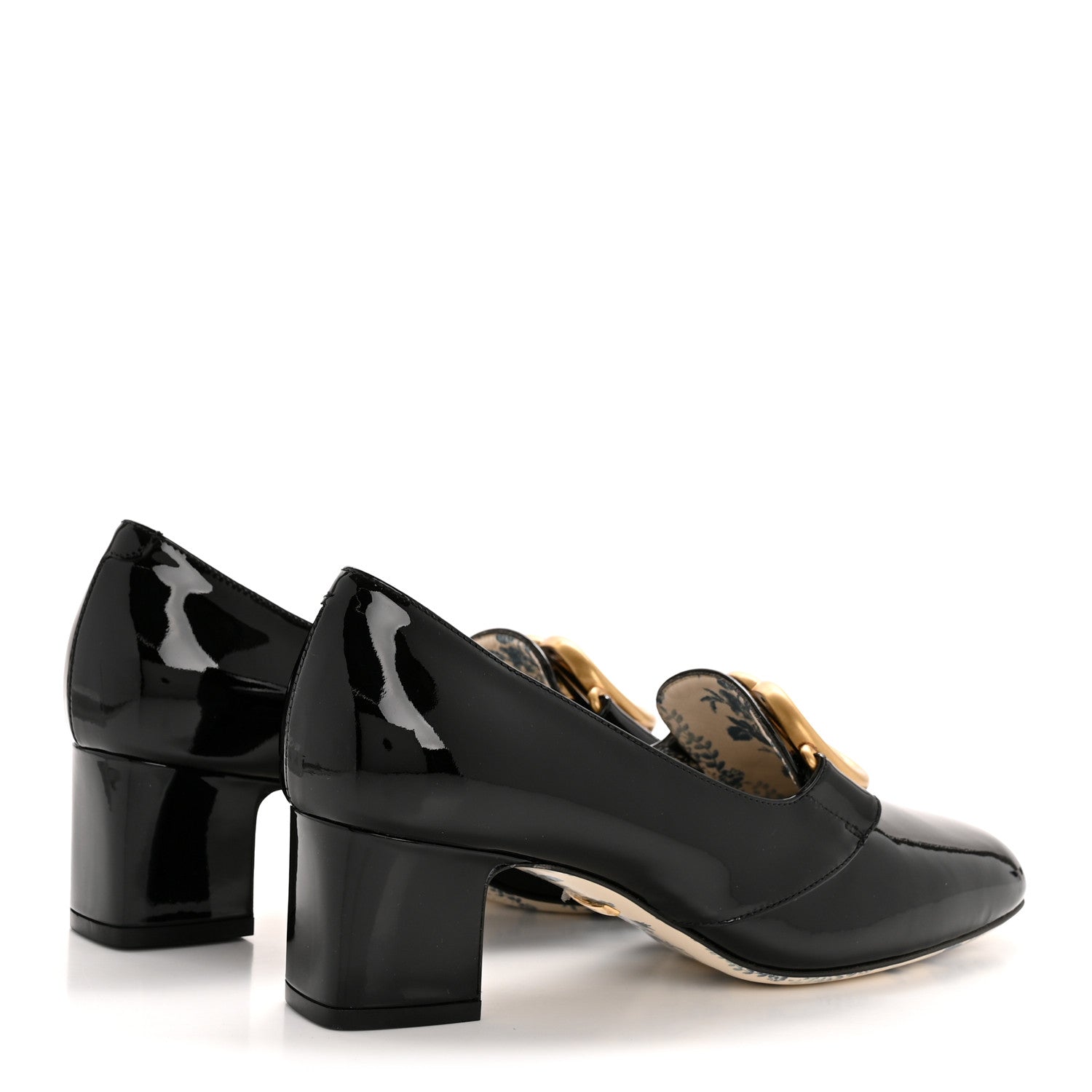 Gucci Vernice GG Victoire 55mm Loafer Pumps 36 Black