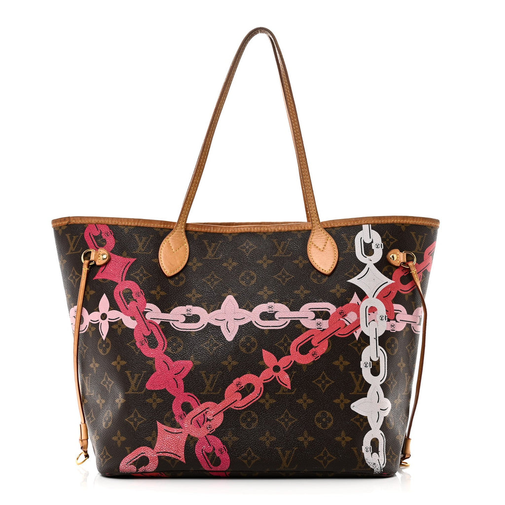 Louis Vuitton Monogram Bay Neverfull MM Rose Ballerine Poppy
