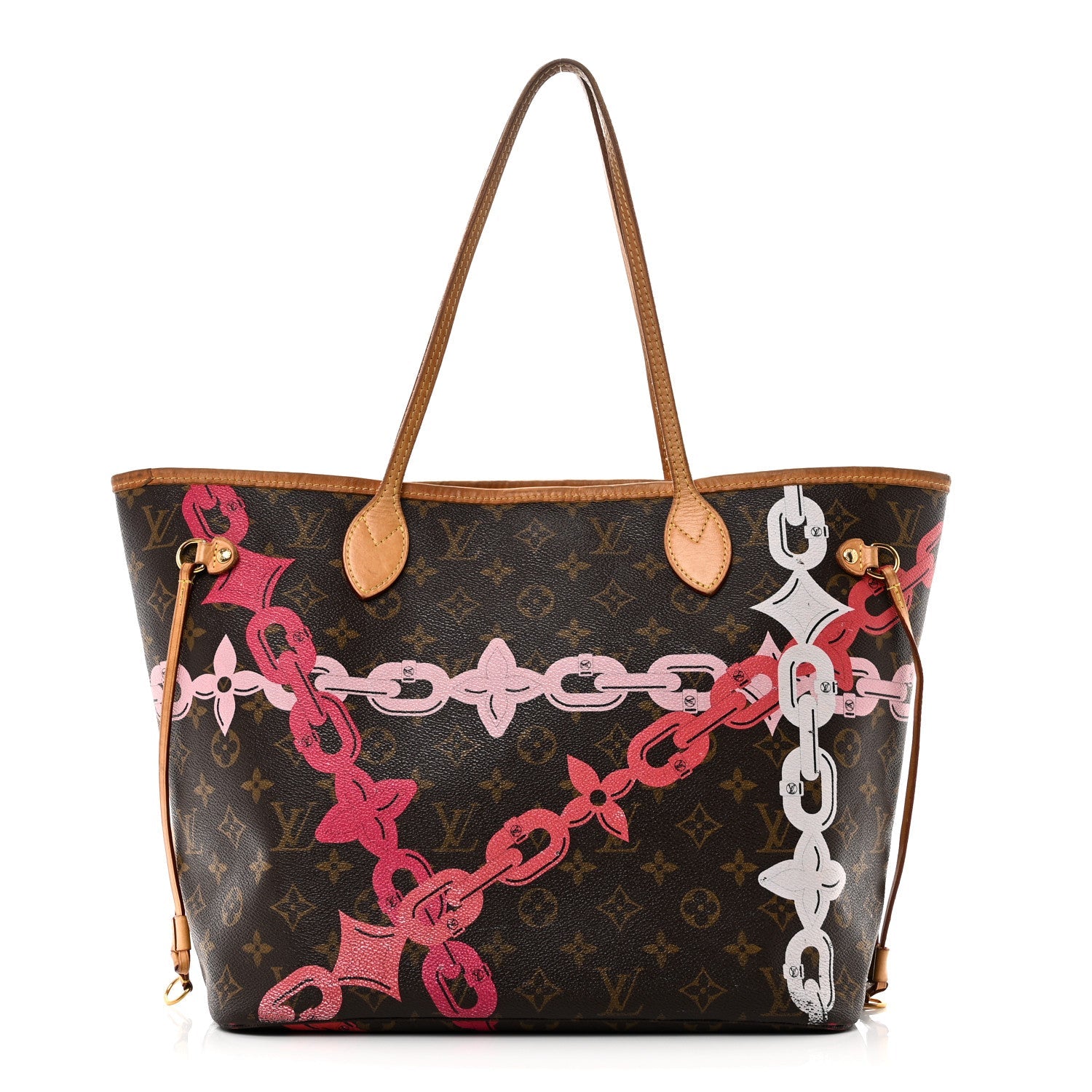 Louis Vuitton Monogram Bay Neverfull MM Rose Ballerine Poppy