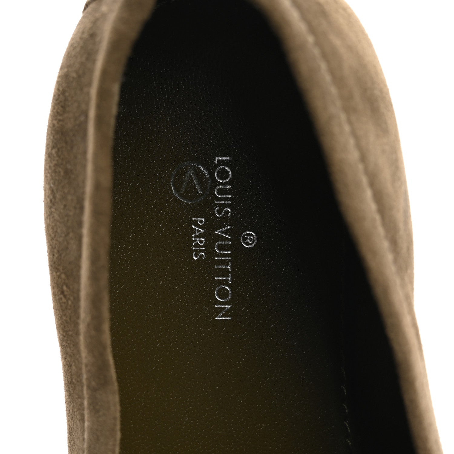 Louis Vuitton Suede Upper Case Flat Loafers 40 Green