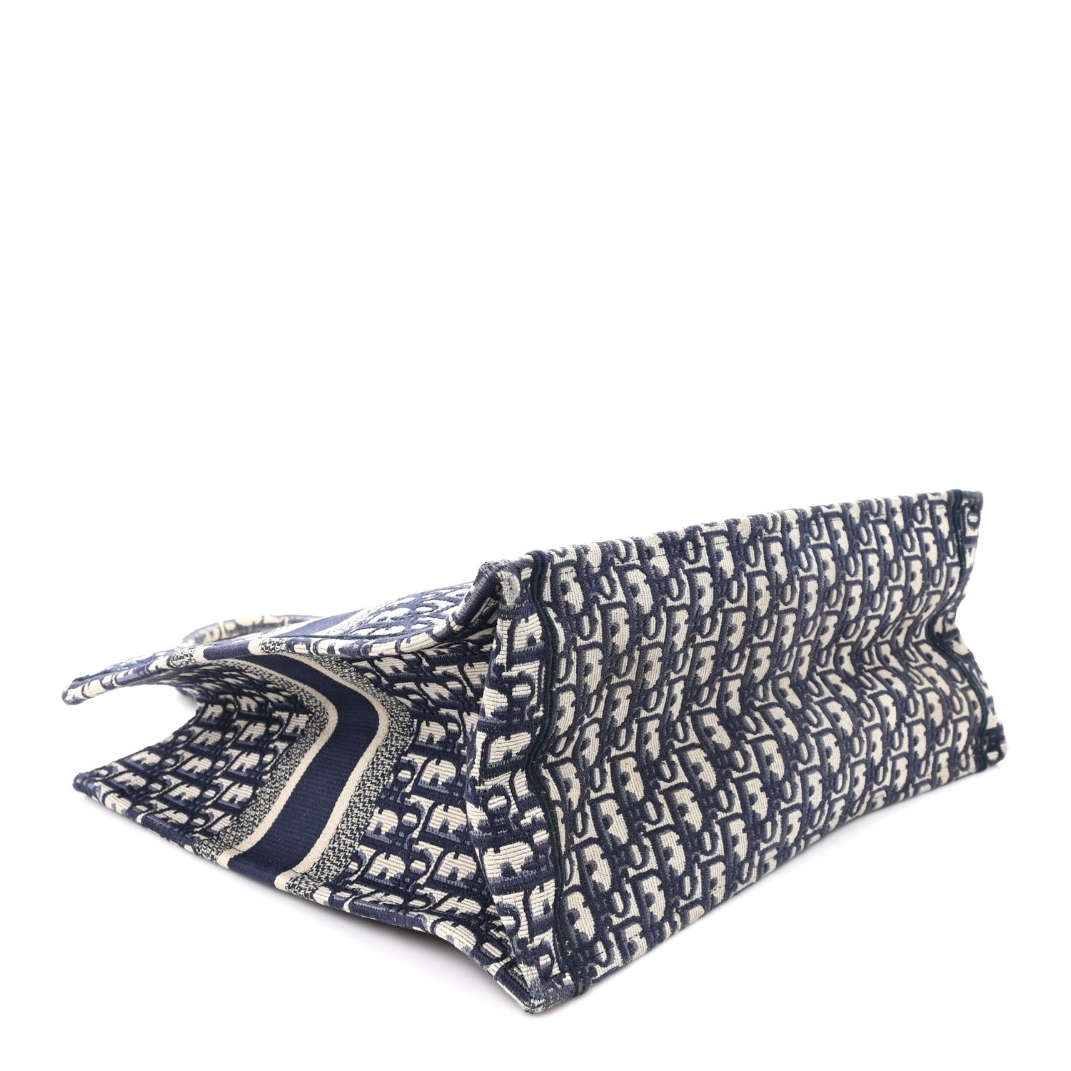 Christian Dior Oblique Large Book Tote Blue Multicolor
