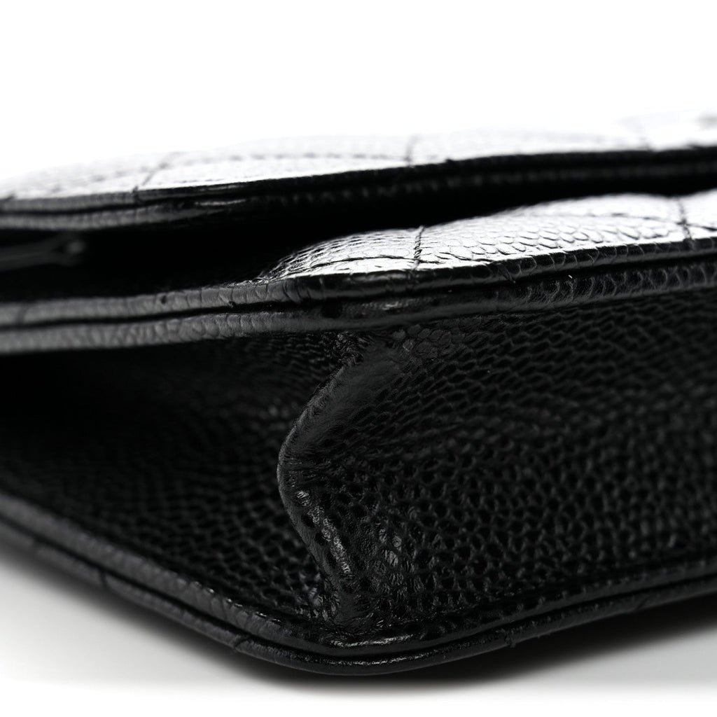 Chanel Caviar Quilted Wallet on Chain WOC Black