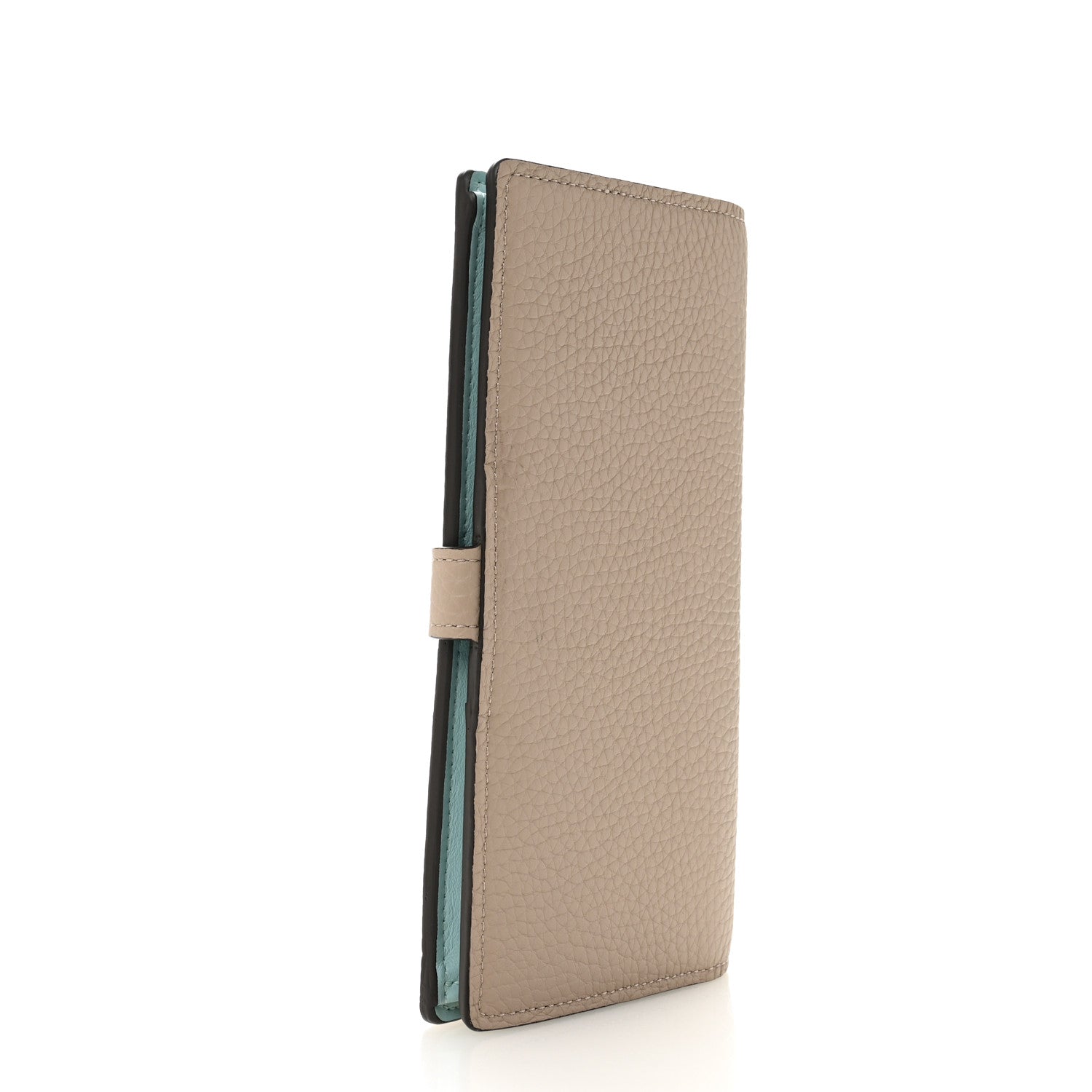 Louis Vuitton Taurillon LV Vertical Capucines Wallet Galet Aquamarine