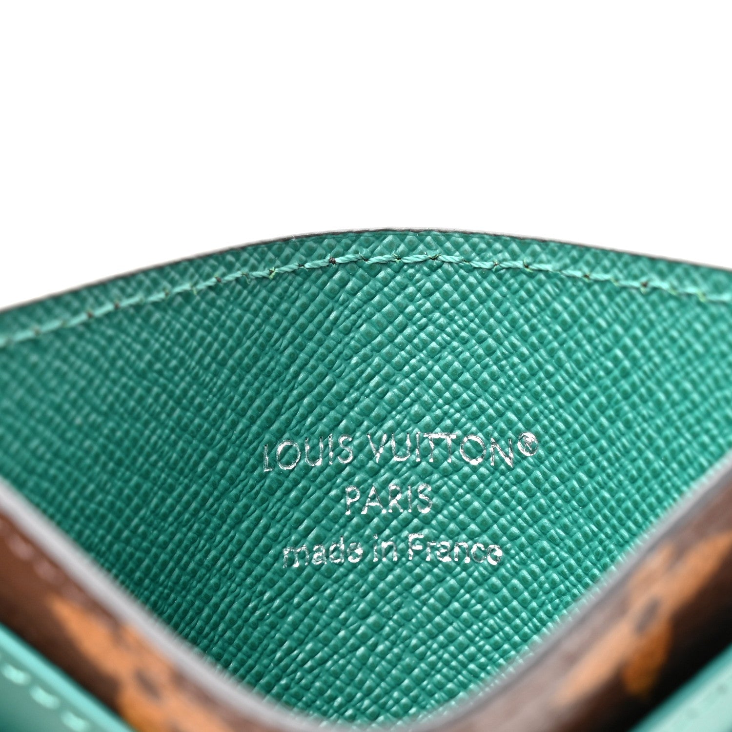 Louis Vuitton Monogram Macassar Double Card Holder Borneo Green
