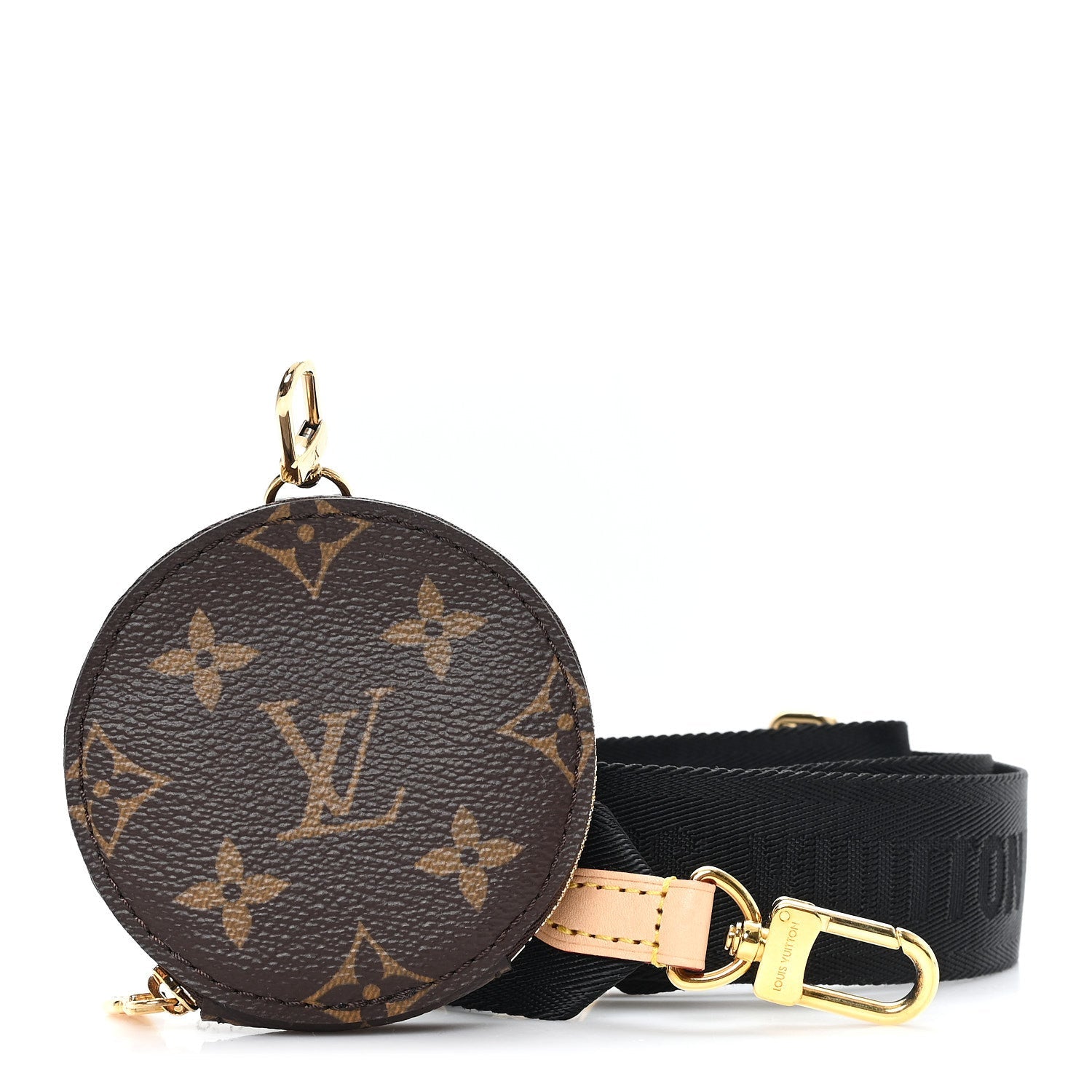 Louis Vuitton Monogram Multi Pochette Accessories Bandouliere Shoulder Strap Black