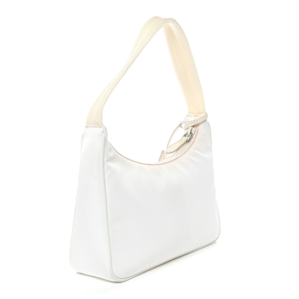 Prada Tessuto Nylon Mini Re-Edition 2000 Bag White