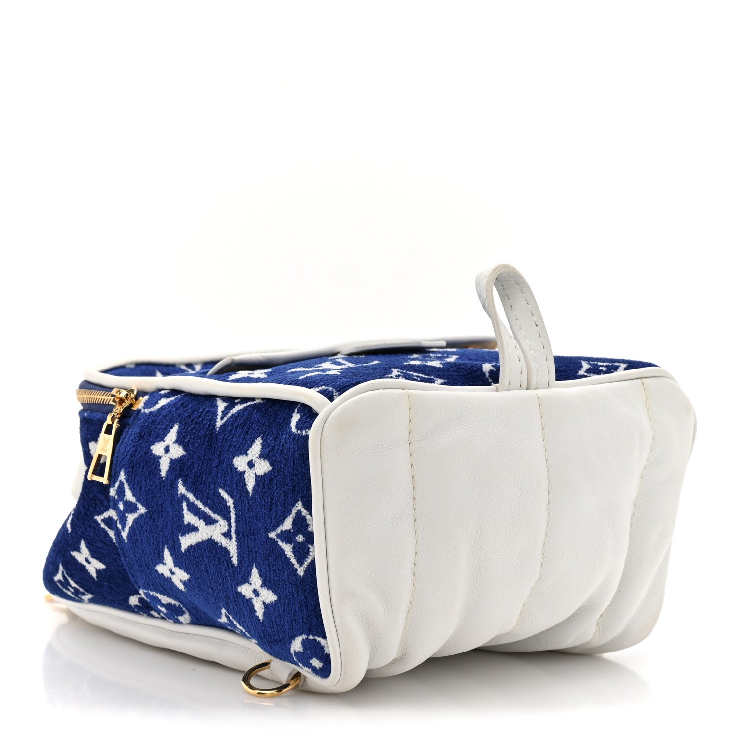 Louis Vuitton Jacquard Velvet Monogram Palm Springs Backpack Mini Blue