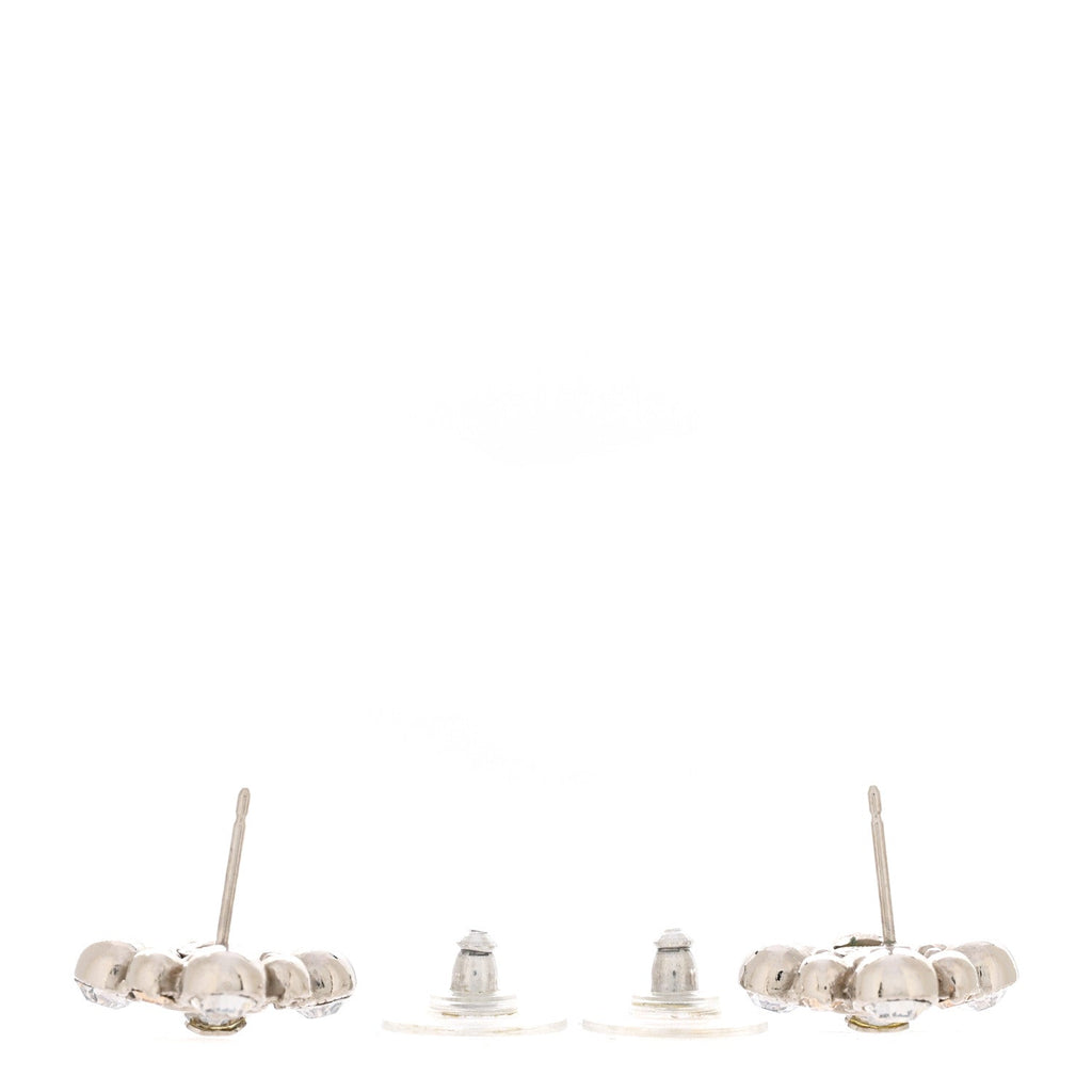 Crystal CC Stud Earrings Gold Yellow