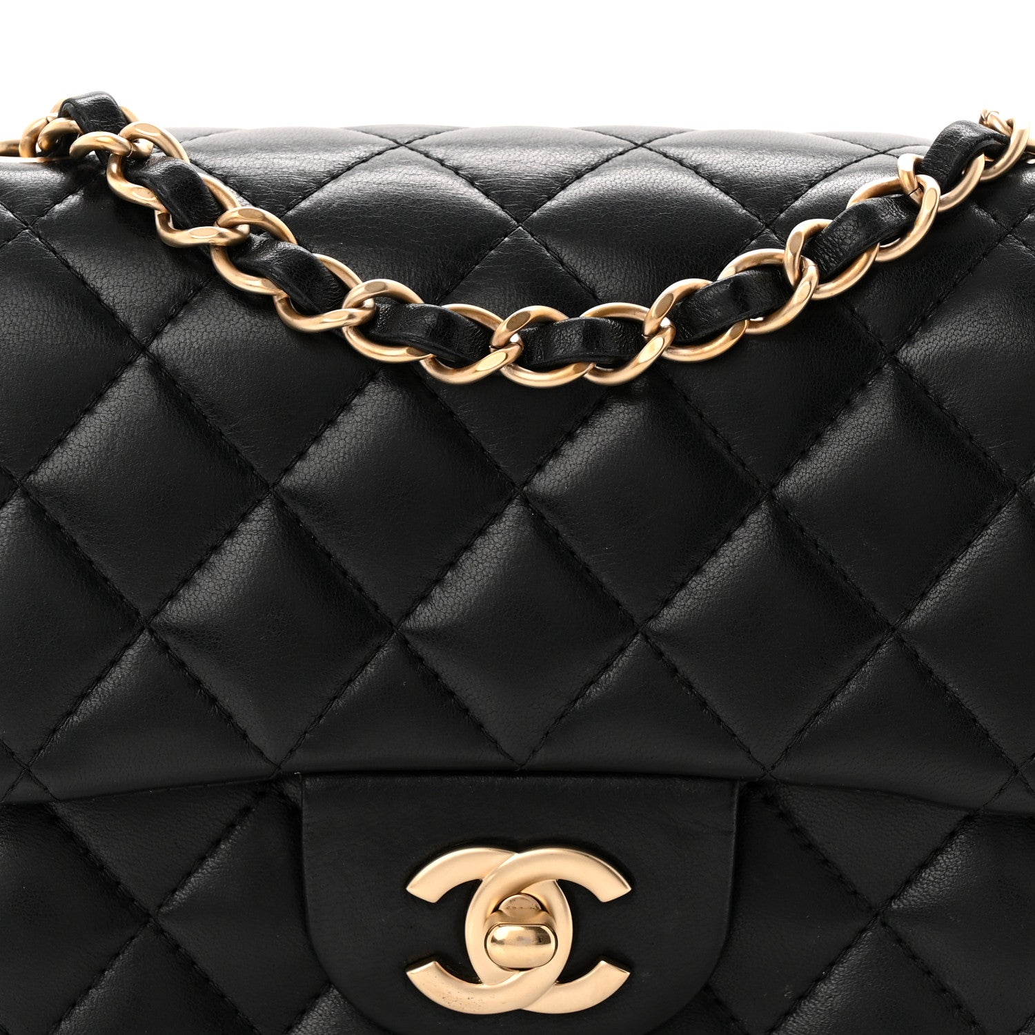 Chanel Lambskin Quilted Mini Square Flap Black