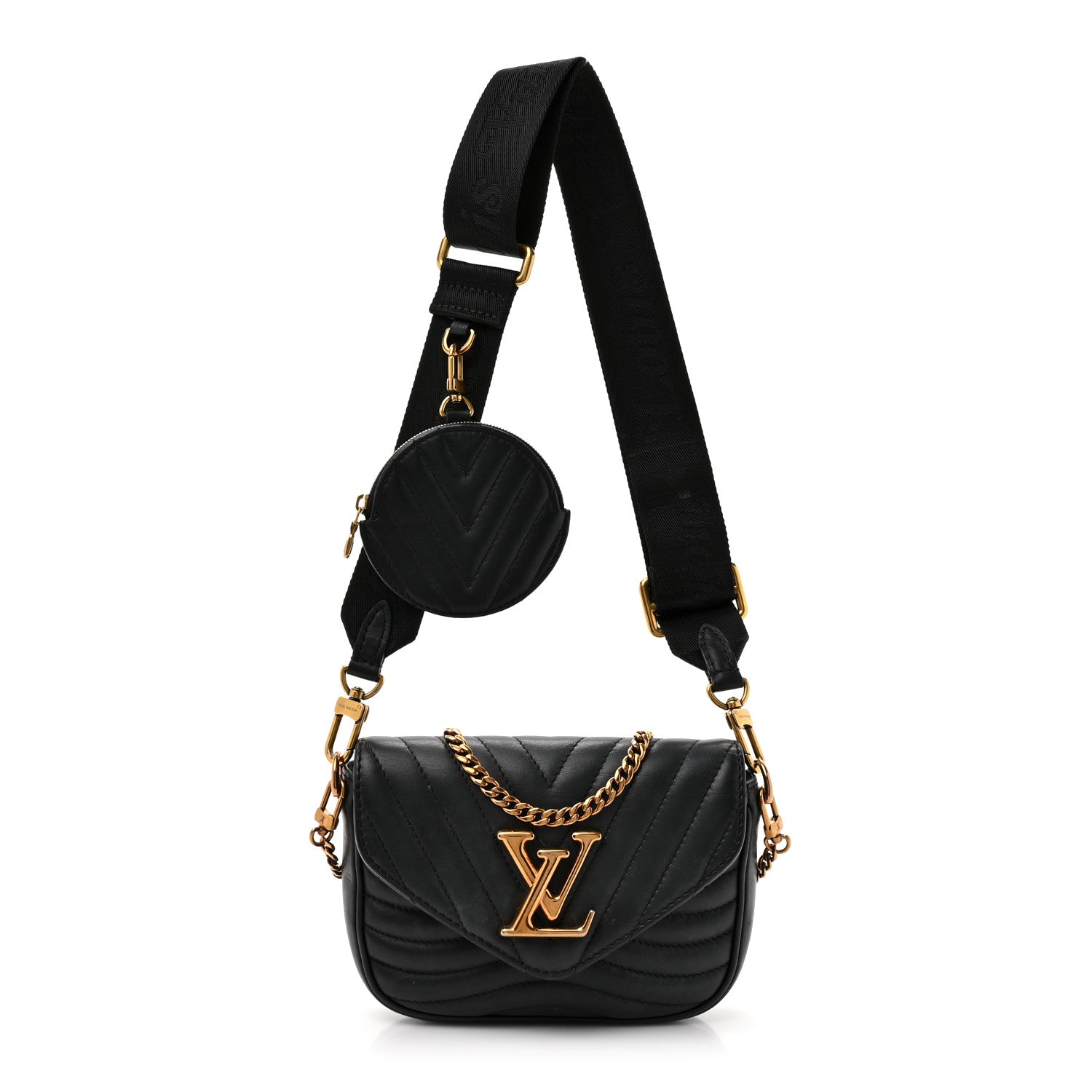 Louis Vuitton Calfskin New Wave Multi Pochette Black