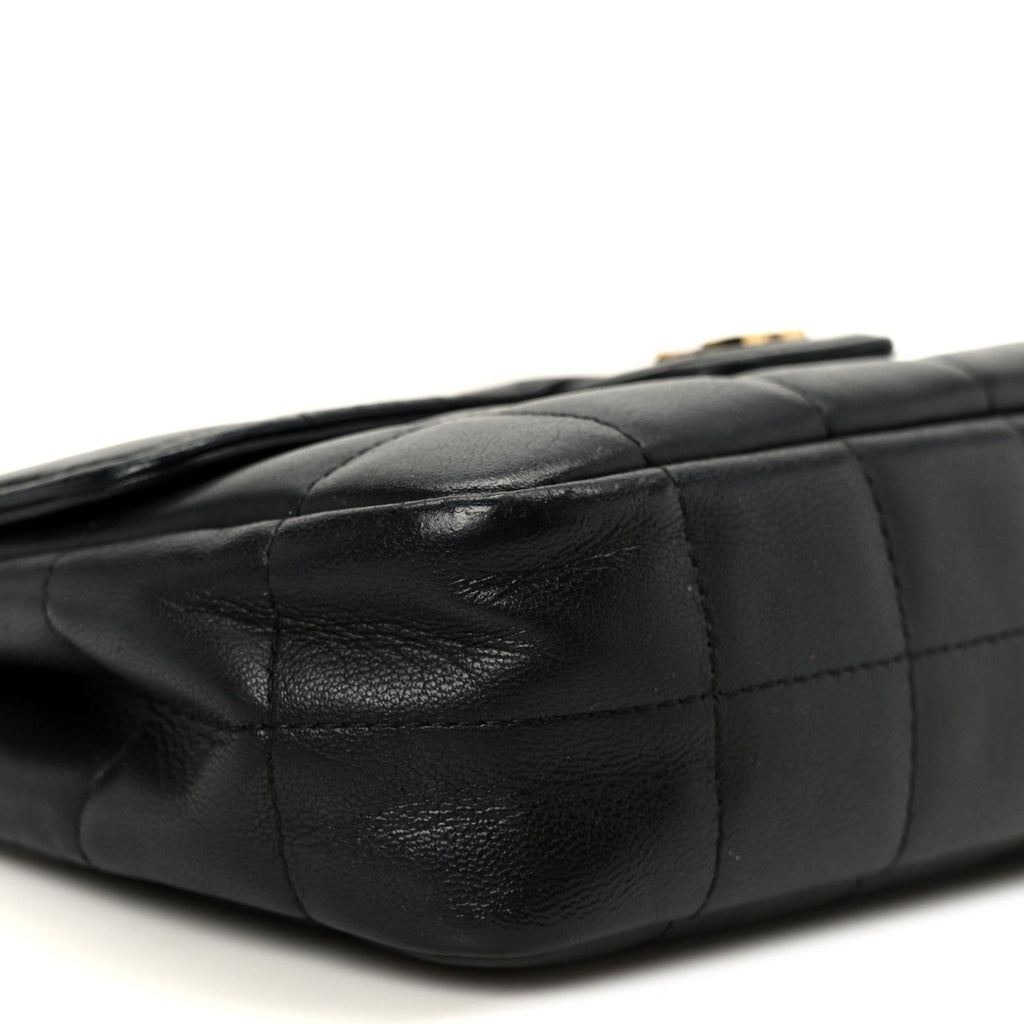 Chanel Lambskin Quilted Mini Chocolate Bar Flap Black