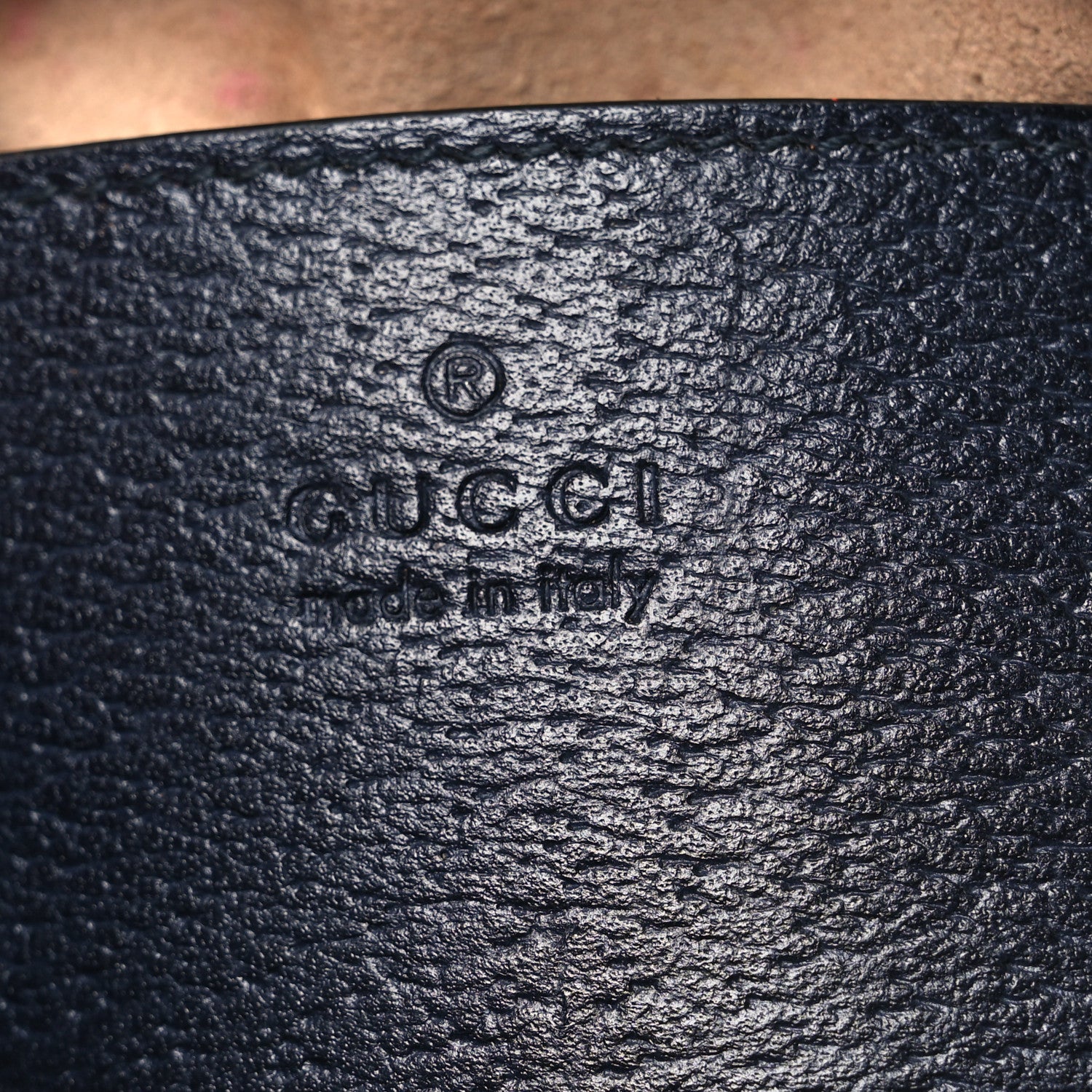 Gucci GG Supreme Monogram Textured Dollar Calfskin Web Mini Ophidia Shoulder Bag Beige Blue