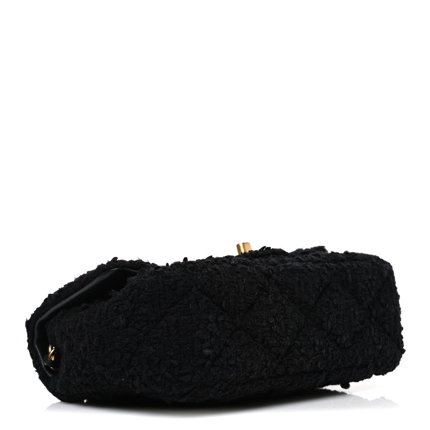 Chanel Tweed Quilted Mini Square Flap Black