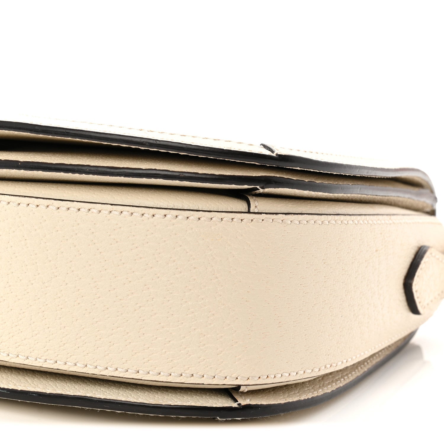 Gucci Textured Calfskin Small Ophidia Flap Messenger Bag Mystic White