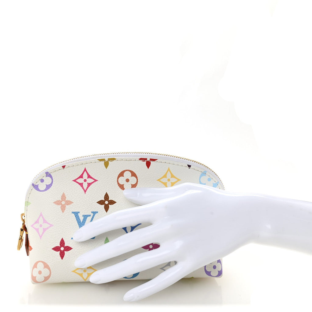 Louis Vuitton LV x TM Monogram Multicolor Cosmetic Pouch PM White