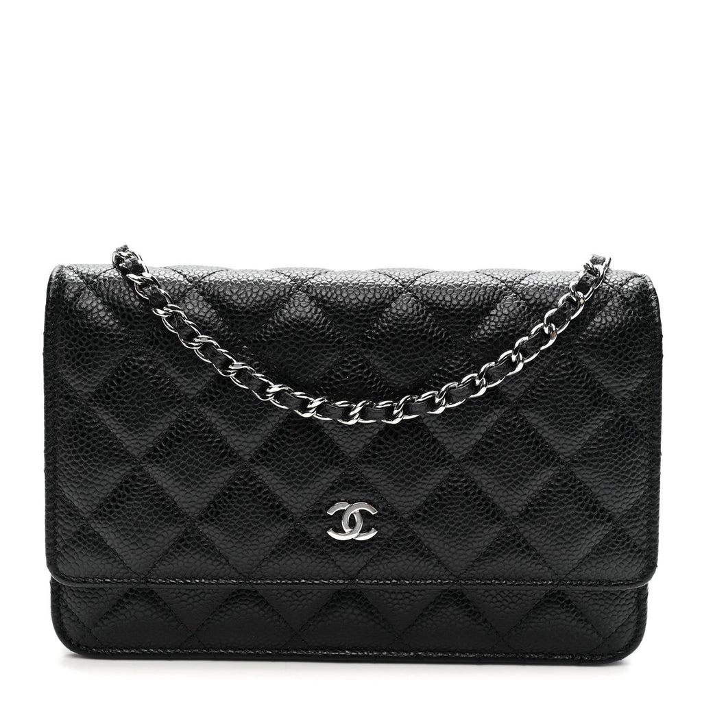 Chanel Caviar Quilted Wallet on Chain WOC Black