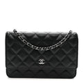 Chanel Caviar Quilted Wallet on Chain WOC Black