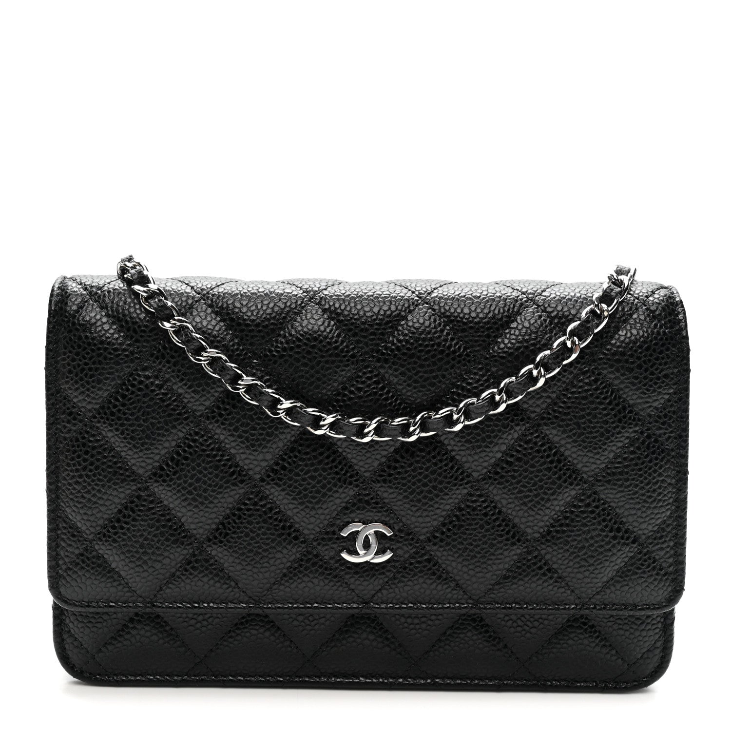 Chanel Caviar Quilted Wallet on Chain WOC Black