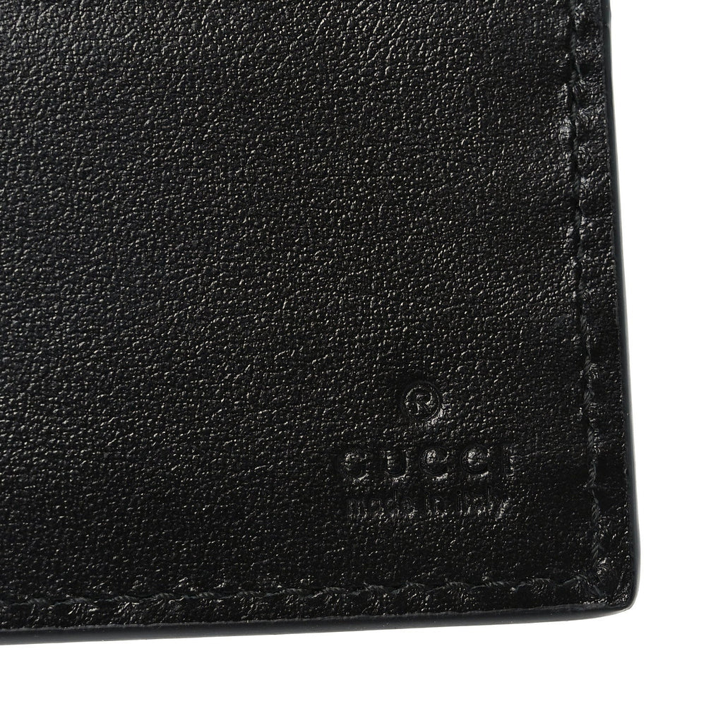 Gucci Plutone Calfskin Logo Bi-Fold Wallet Black