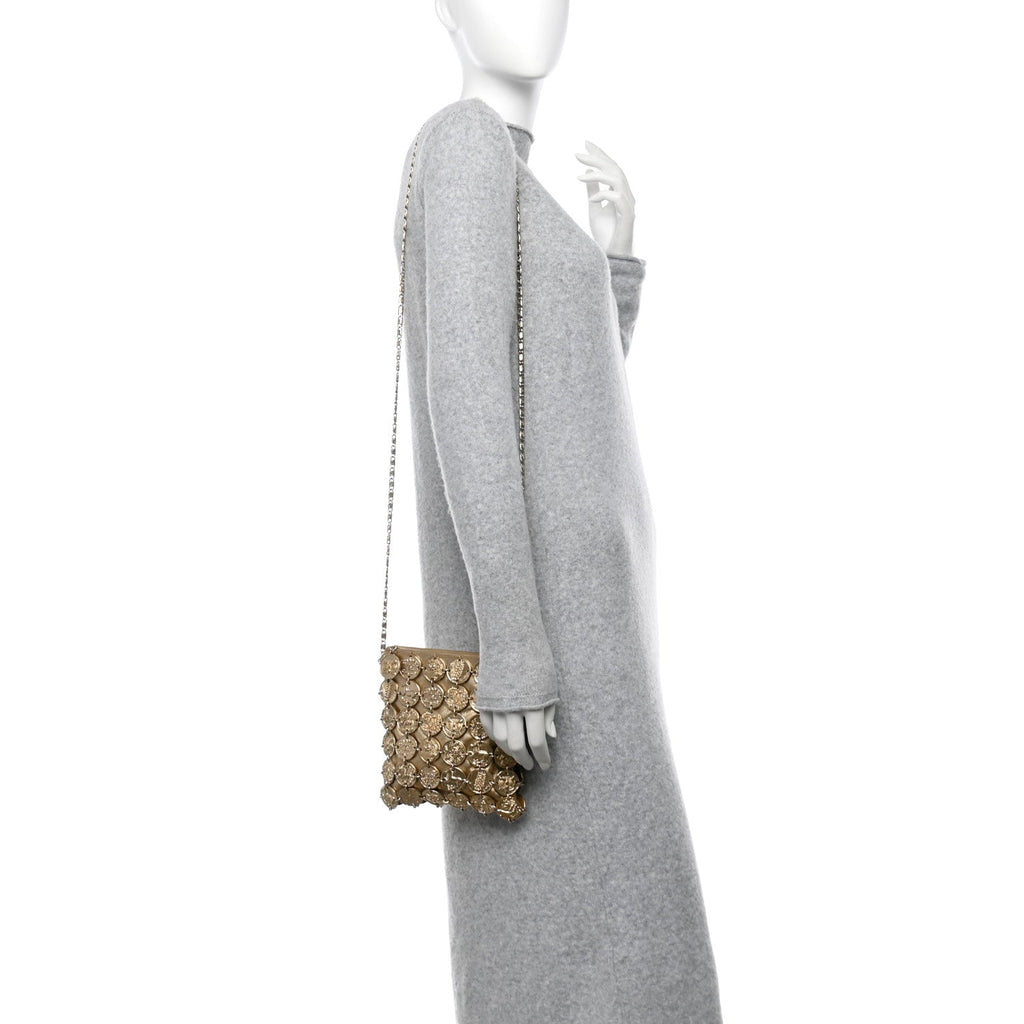 Chanel Metallic Calfskin Medallion Shoulder Bag Gold