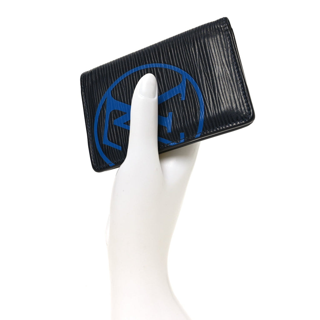 Louis Vuitton Epi Initials Pocket Organizer Blue Marine