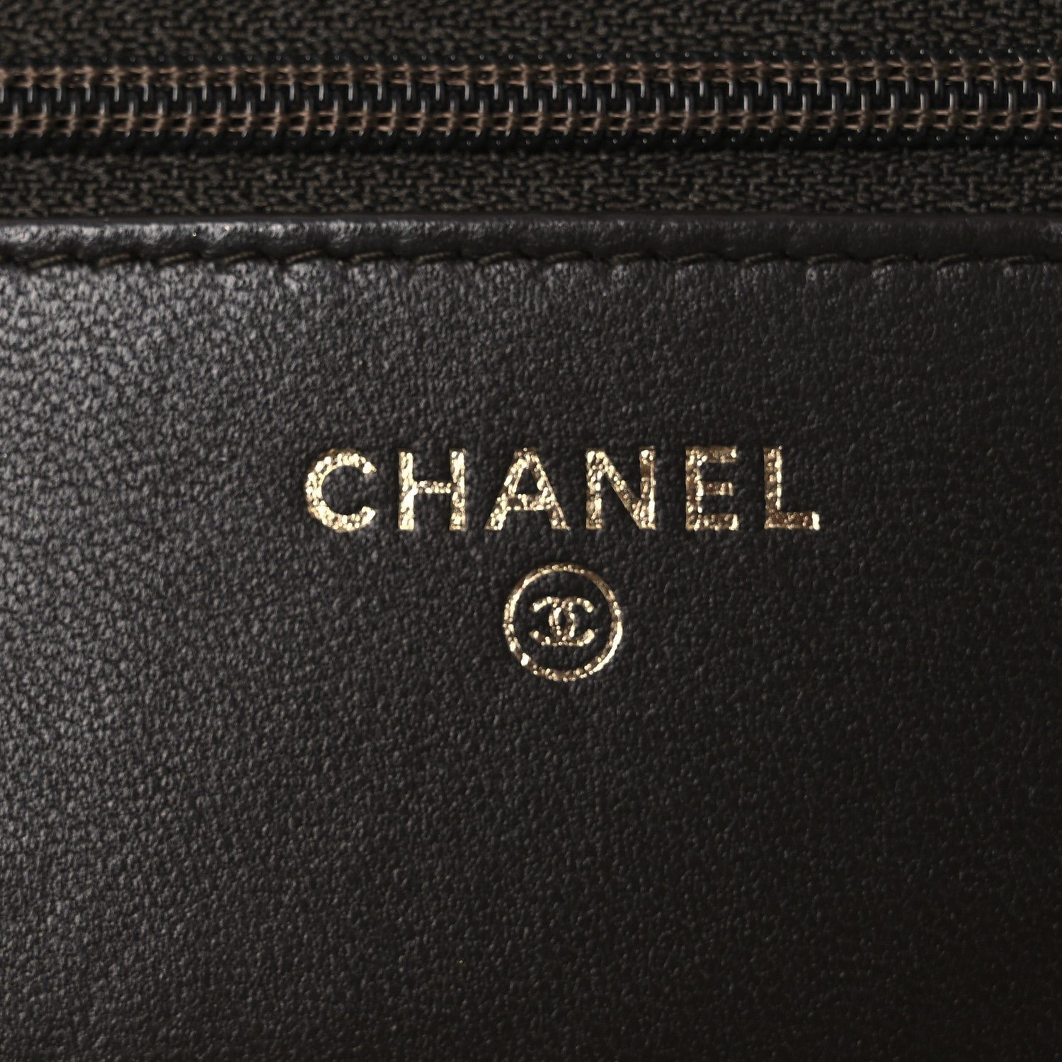 Chanel Lambskin Quilted Trendy CC Wallet On Chain WOC Dark Brown