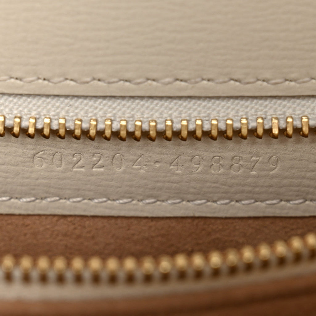 Gucci Azalea Calfskin Horsebit 1955 Shoulder Bag Mystic White