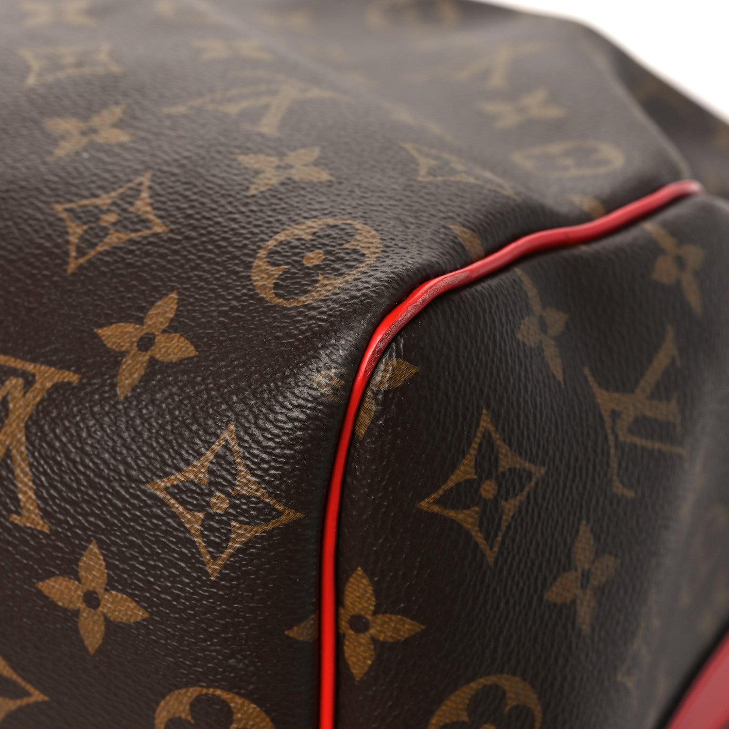 Louis Vuitton Calfskin Monogram Keepall Bandouliere 50 Coquelicot