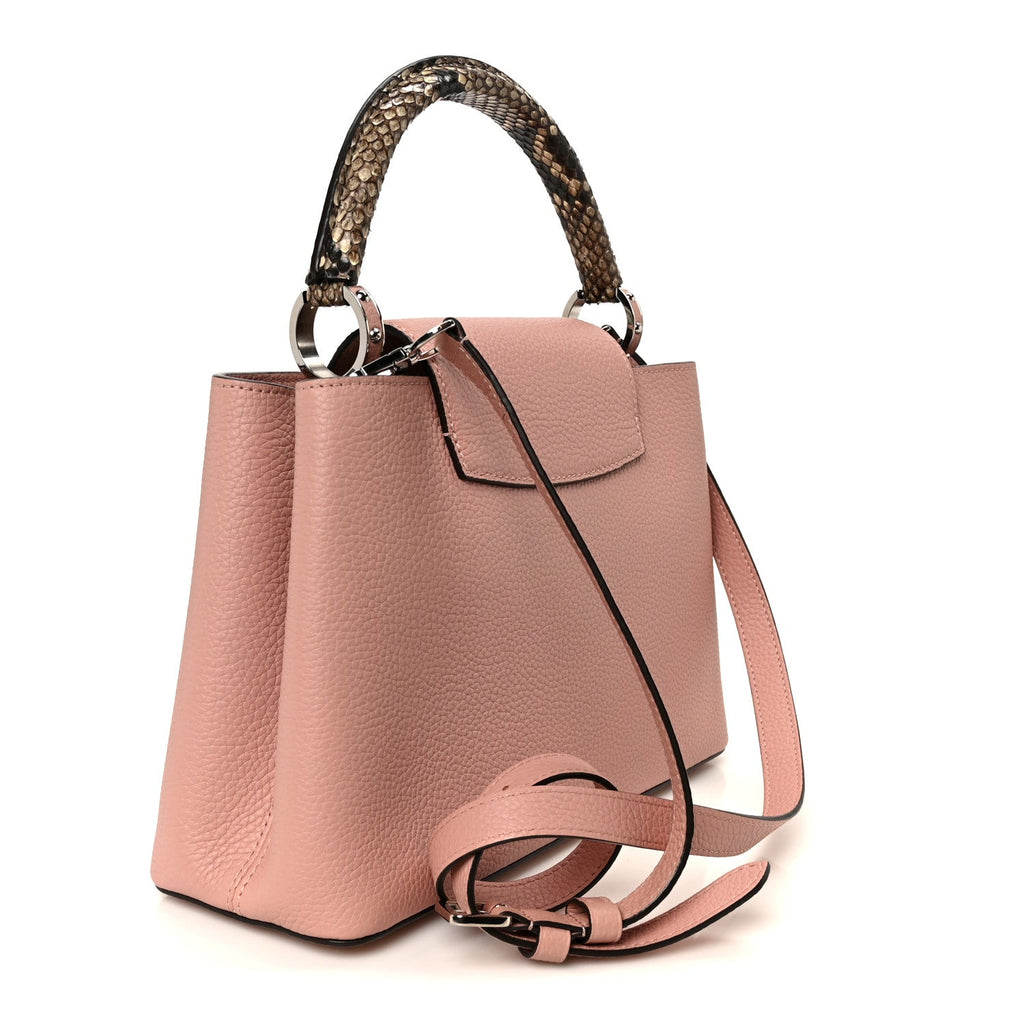 Louis Vuitton Taurillon Snakeskin Capucines PM Magnolia