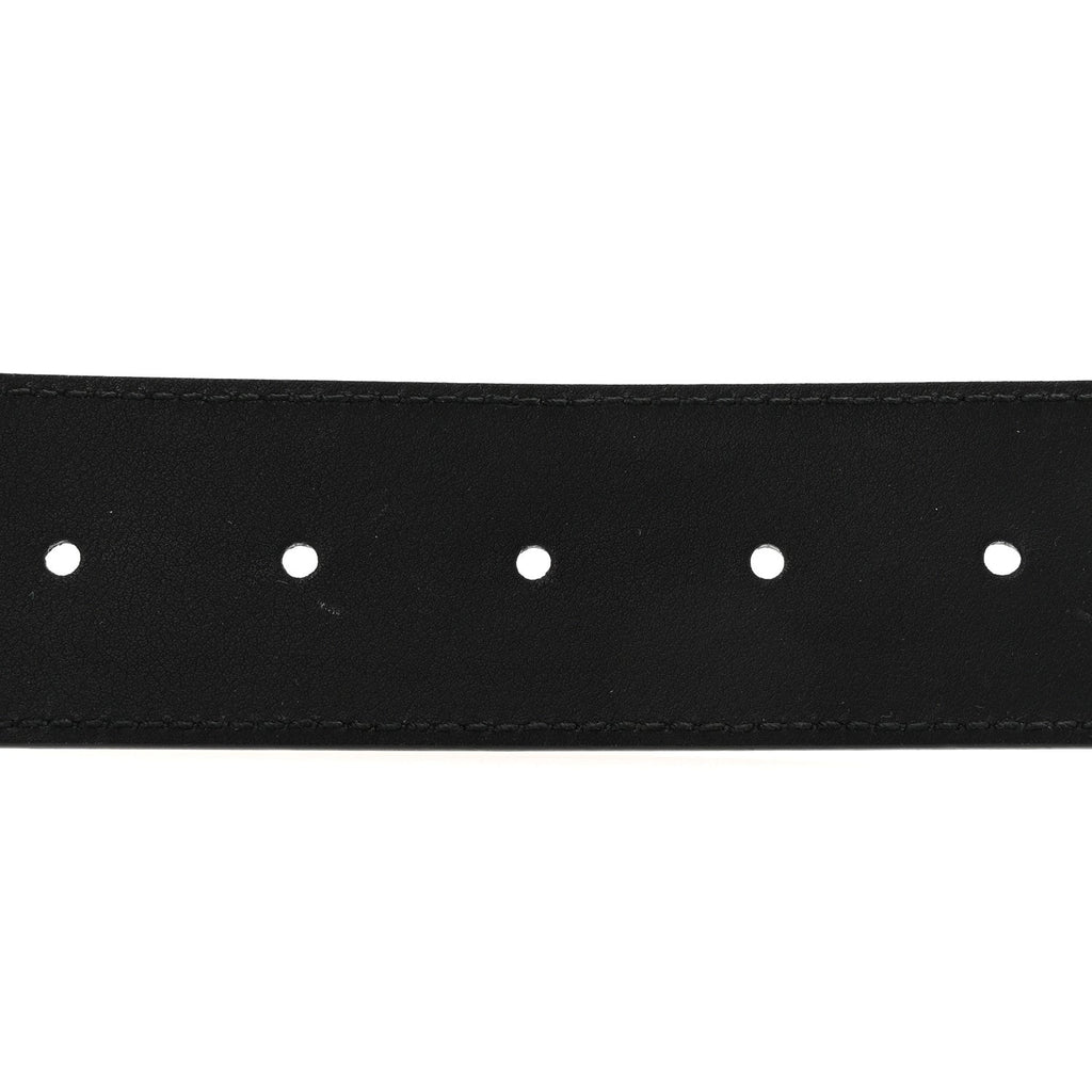 Gucci Moon Calfskin Pearl Double G Belt 70 28 Black Cream