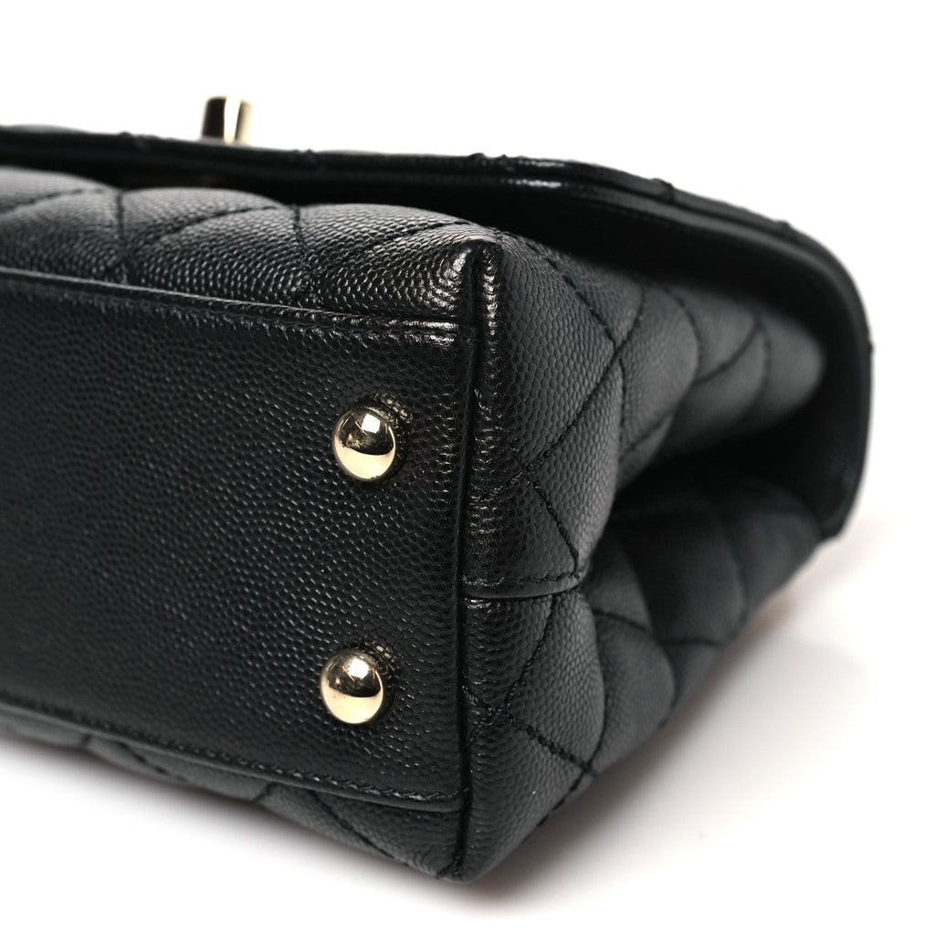 Chanel Caviar Quilted Extra Mini Coco Handle Flap Black