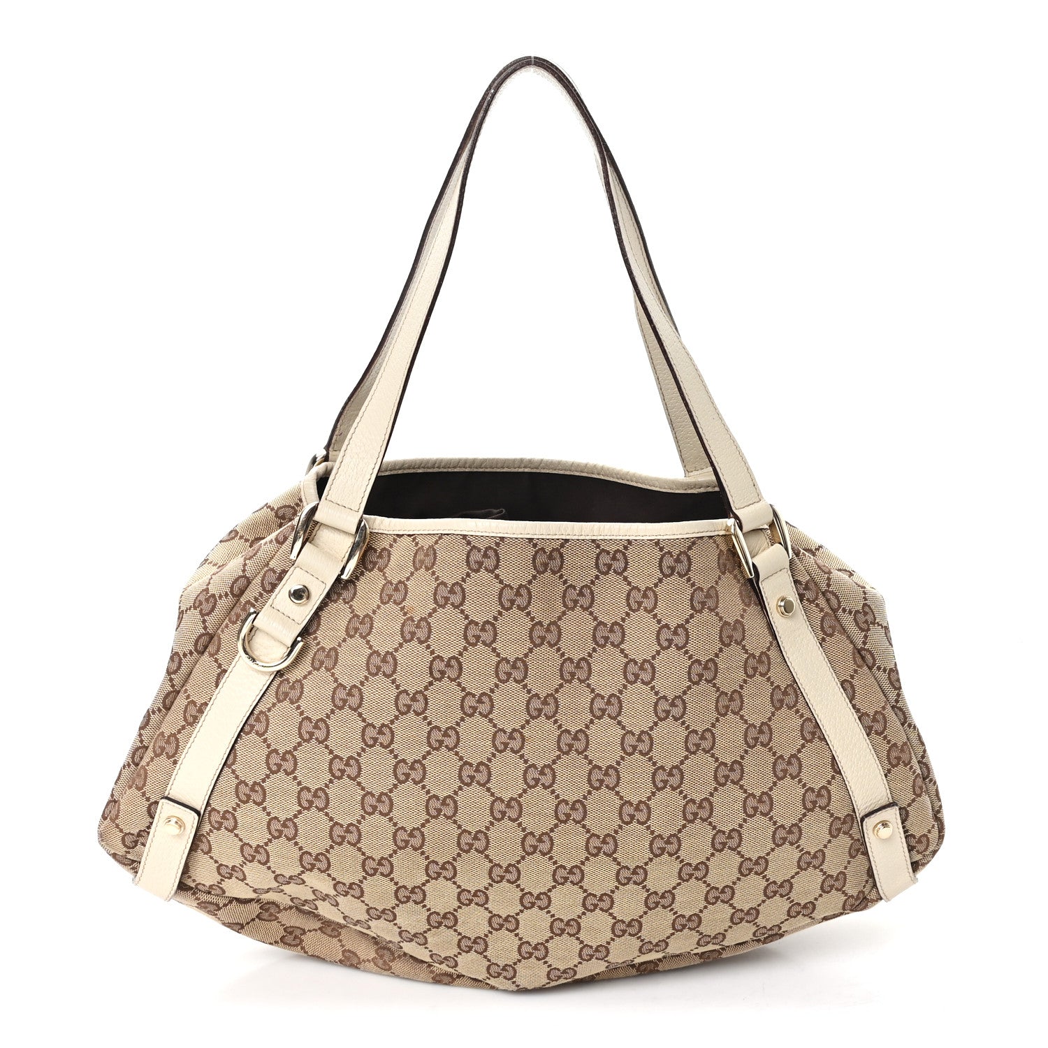 Gucci Monogram Medium Abbey Shoulder Bag Off White