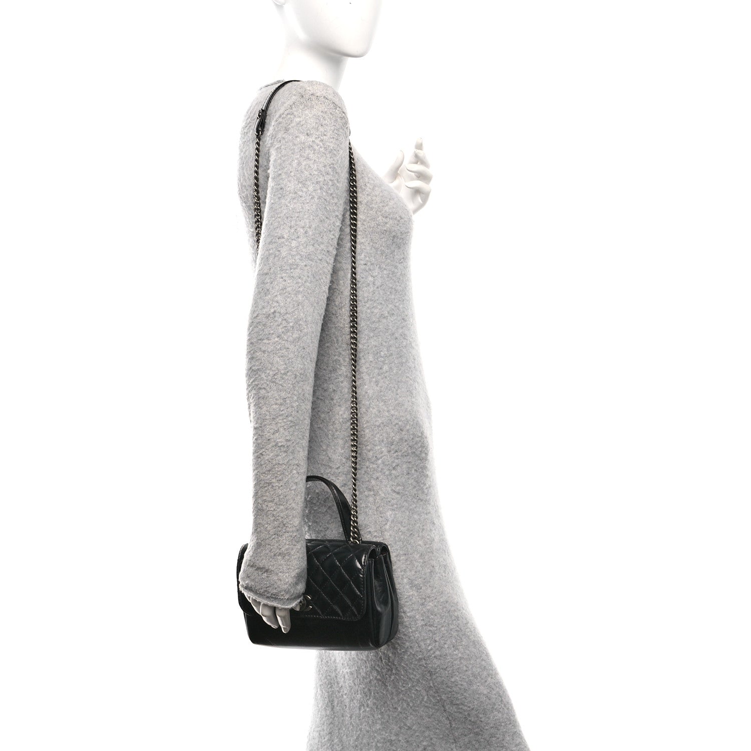 Chanel Glazed Calfskin Pilot Essentials Flap Black