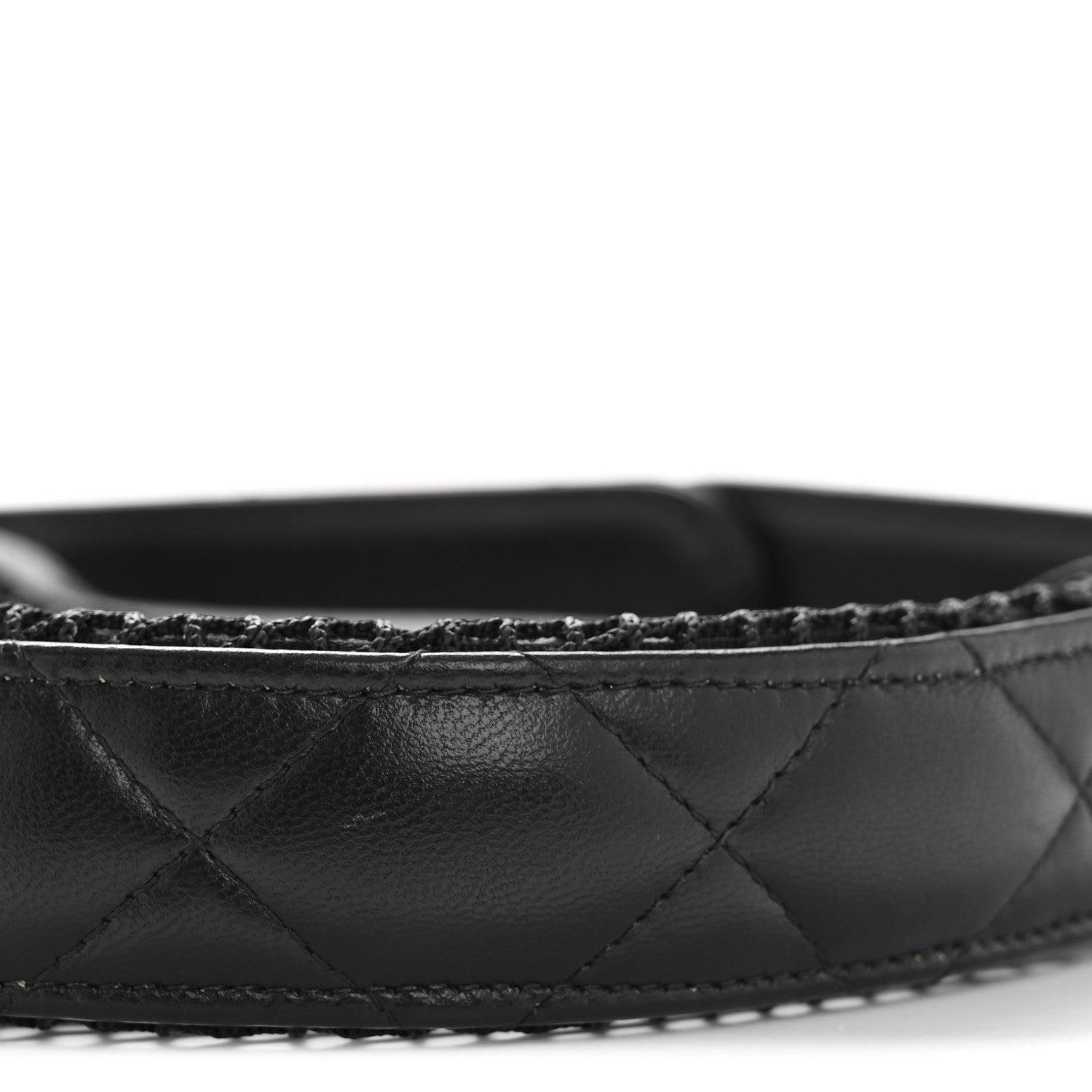 Chanel Mesh Shiny Lambskin Pouch Hobo Black