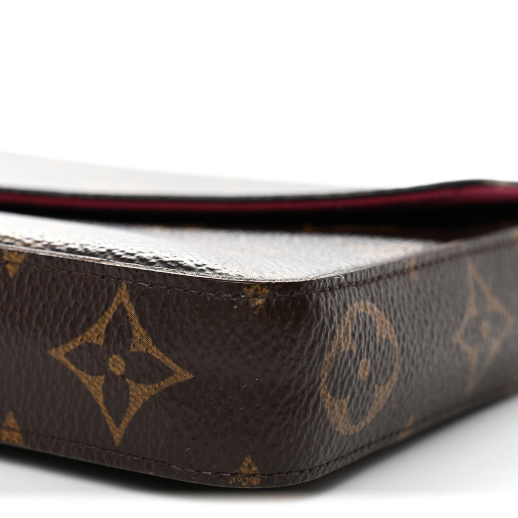 Louis Vuitton Monogram Pochette Felicie Chain Wallet Fuchsia