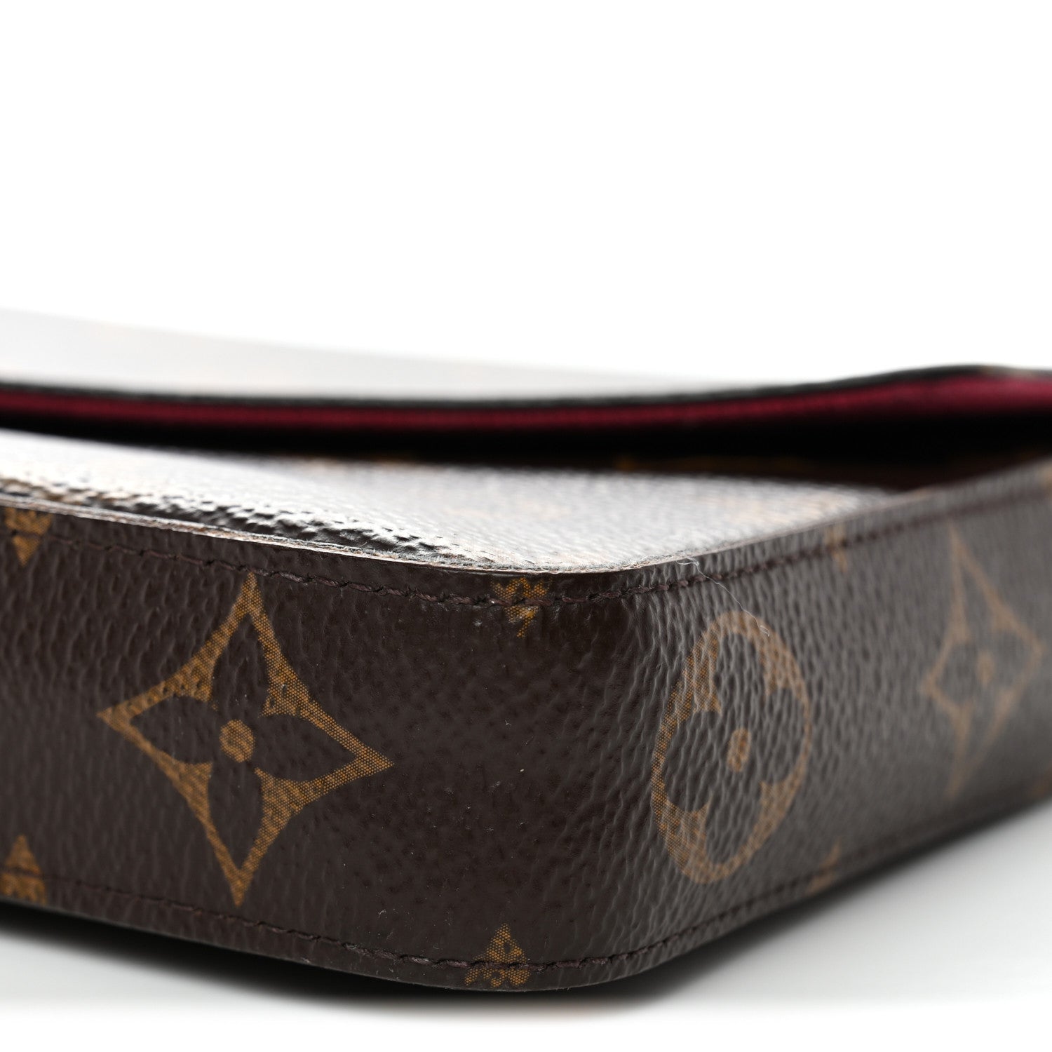 Louis Vuitton Monogram Pochette Felicie Chain Wallet Fuchsia