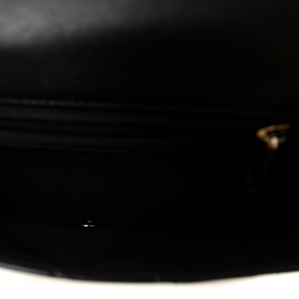 Chanel Calfskin Quilted Bolero De Chanel Flap Bag Black