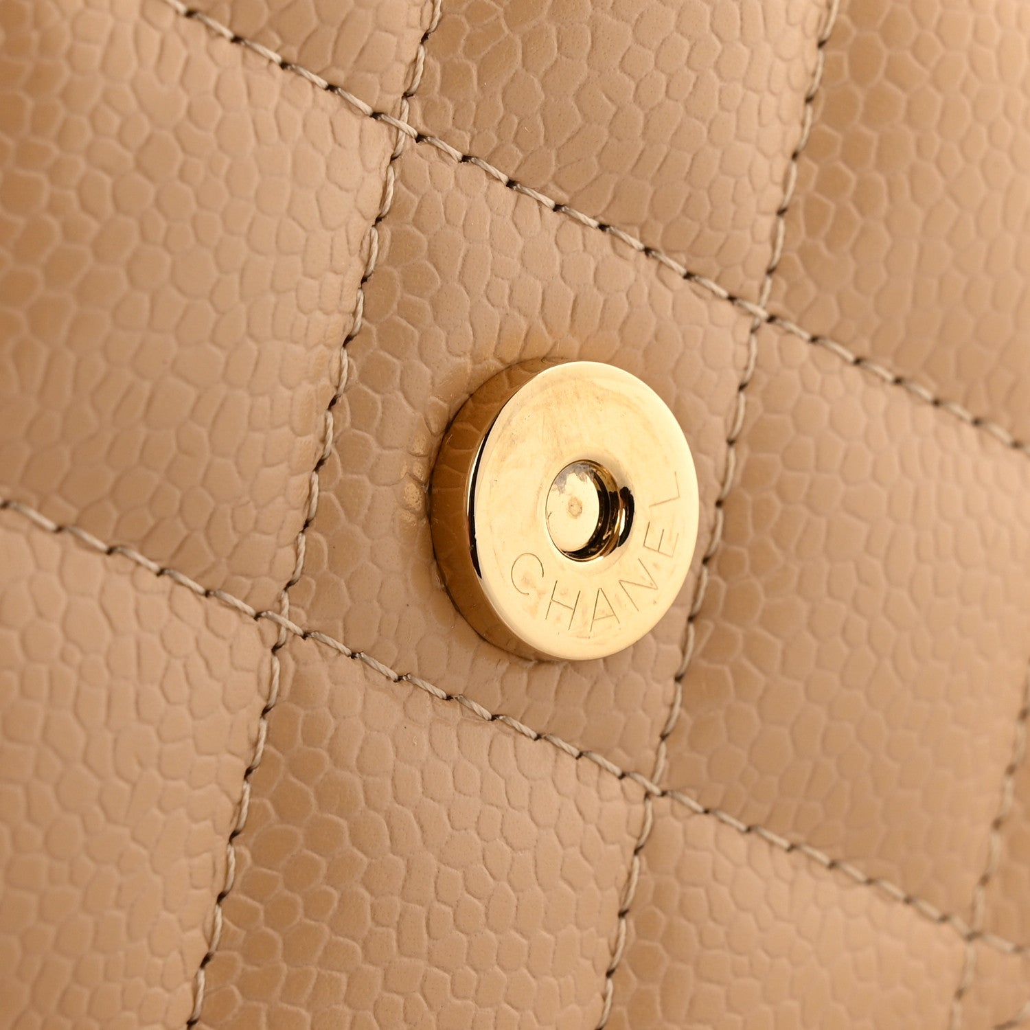 Chanel Caviar Quilted Wallet on Chain WOC Beige