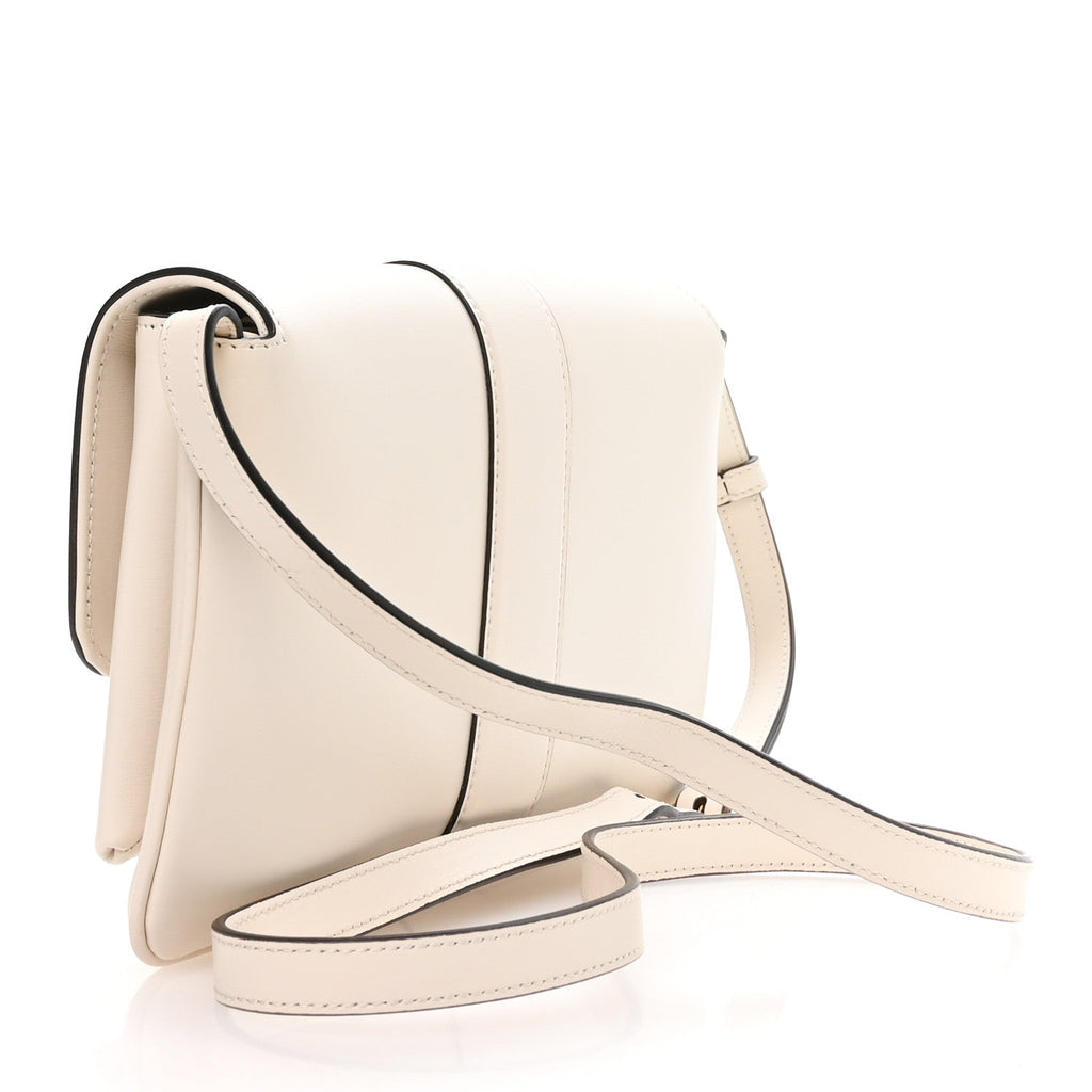 Gucci Calfskin Small Arli Flap Shoulder Bag Mystic White