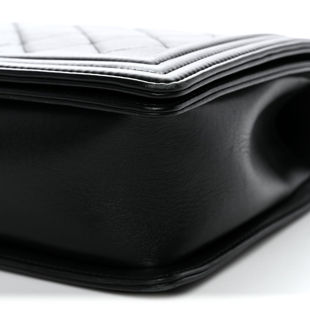 Chanel Calfskin Quilted Medium Boy Flap Black