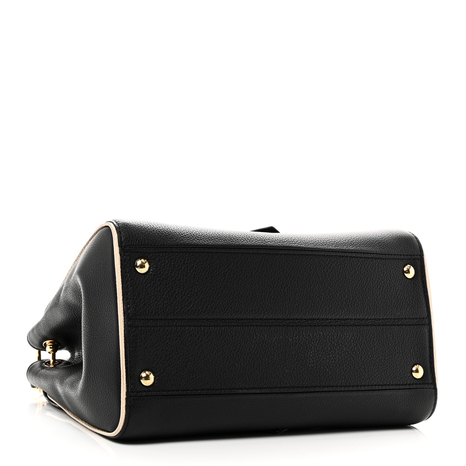 Louis Vuitton Grained Calfskin Monogram Double V Black