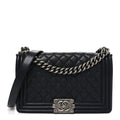 Chanel Lambskin Quilted Medium Boy Flap Black