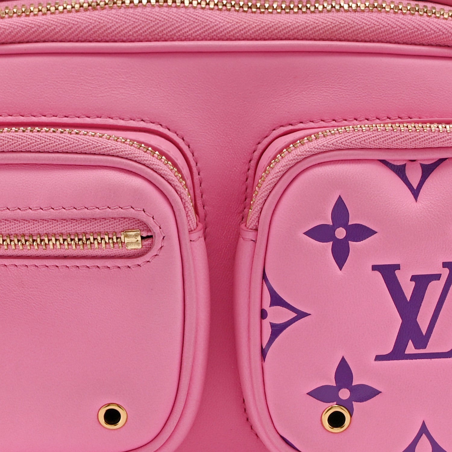 Louis Vuitton Calfskin Embossed Monogram Vuittamins Utility Crossbody Rose Violet